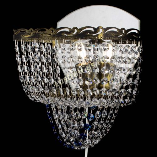 Бра Квадрат №2 под бронзу Синяя в Саратове Гусь Хрустальный