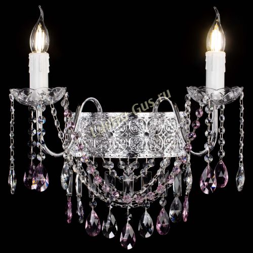 Бра Свеча Восток №2 розовая в Саратове Гусь Хрустальный