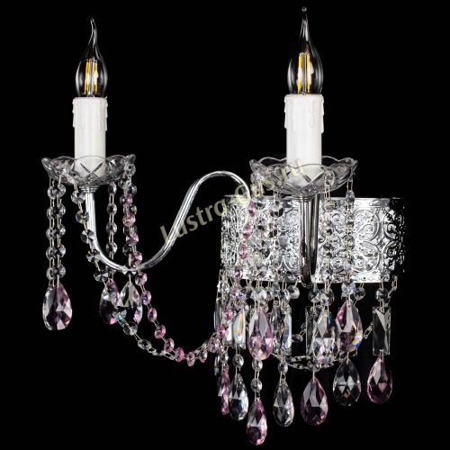 Бра Свеча Восток №2 розовая в Саратове Гусь Хрустальный