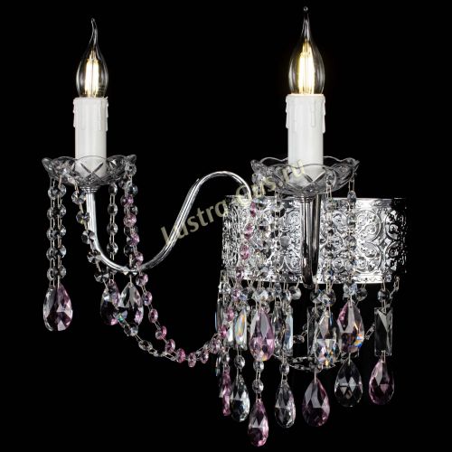 Бра Свеча Восток №2 розовая в Саратове Гусь Хрустальный