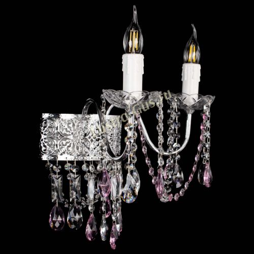 Бра Свеча Восток №2 розовая в Саратове Гусь Хрустальный