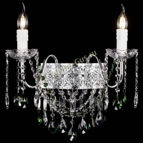 Бра Свеча Восток №2 зеленая в Саратове Гусь Хрустальный