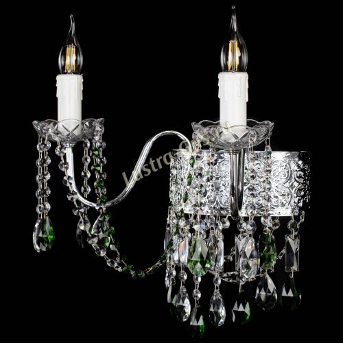 Бра Свеча Восток №2 зеленая в Саратове Гусь Хрустальный