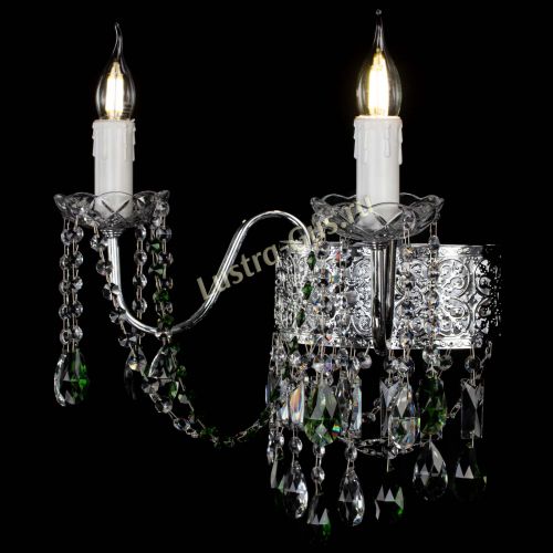 Бра Свеча Восток №2 зеленая в Саратове Гусь Хрустальный