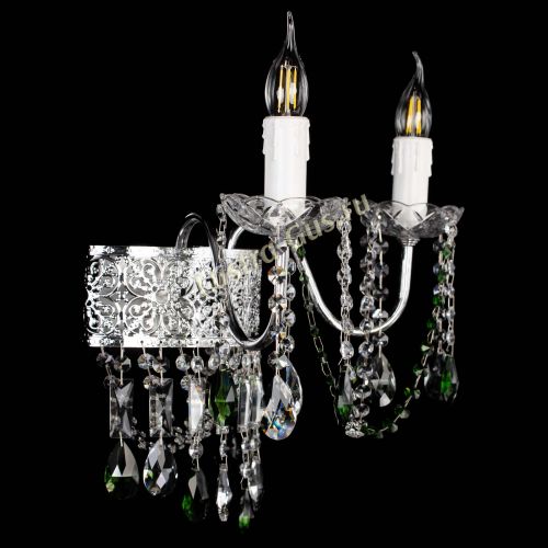 Бра Свеча Восток №2 зеленая в Саратове Гусь Хрустальный