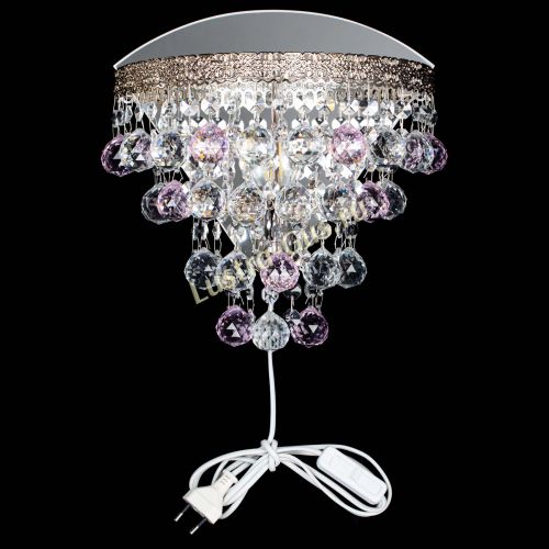 Бра Токката пирамида шар 30 розовая в Саратове Гусь Хрустальный