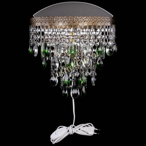 Бра Токката пирамида журавлик под бронзу зеленая в Саратове Гусь Хрустальный