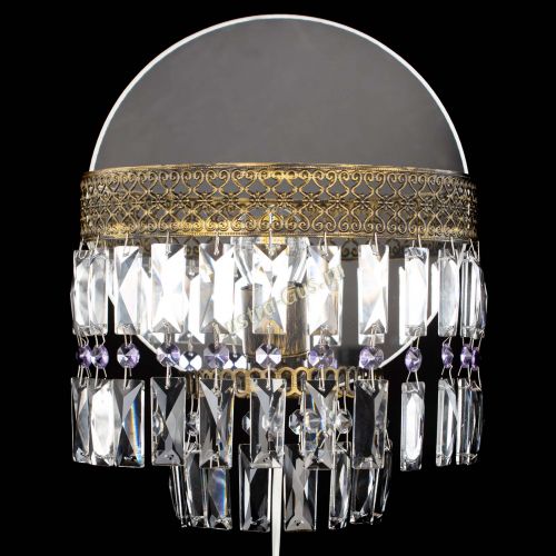 Бра Венеция Пластинка под бронзу Фиолетовая в Саратове Гусь Хрустальный