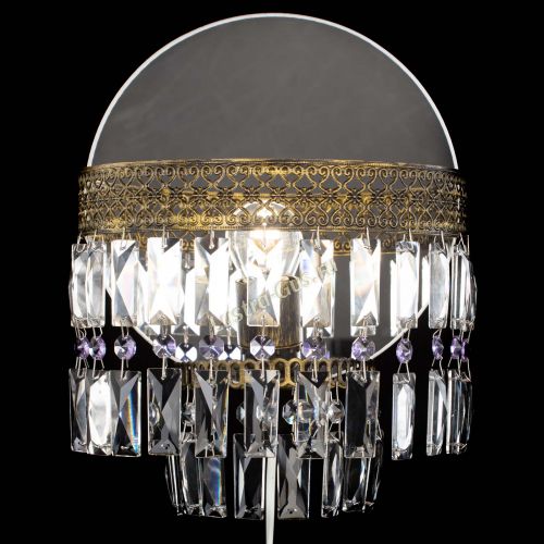 Бра Венеция Пластинка под бронзу Фиолетовая в Саратове Гусь Хрустальный