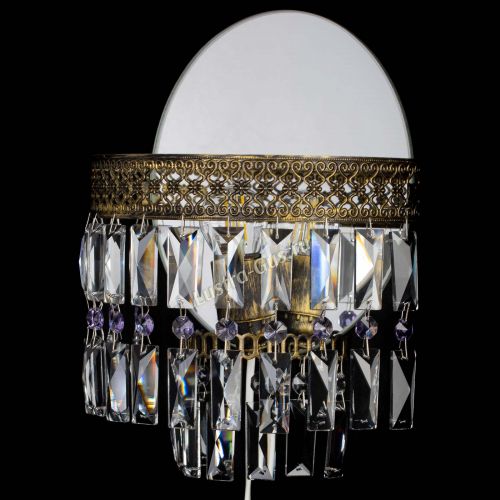 Бра Венеция Пластинка под бронзу Фиолетовая в Саратове Гусь Хрустальный