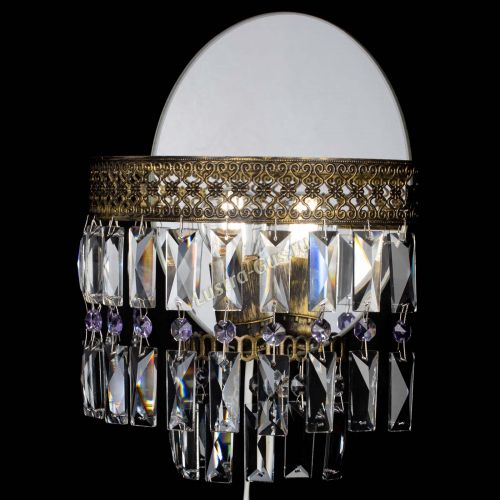 Бра Венеция Пластинка под бронзу Фиолетовая в Саратове Гусь Хрустальный