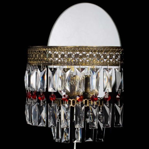 Бра Венеция Пластинка под бронзу Красная в Саратове Гусь Хрустальный