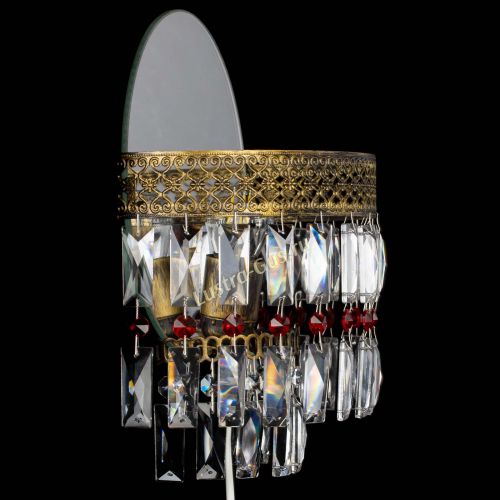 Бра Венеция Пластинка под бронзу Красная в Саратове Гусь Хрустальный