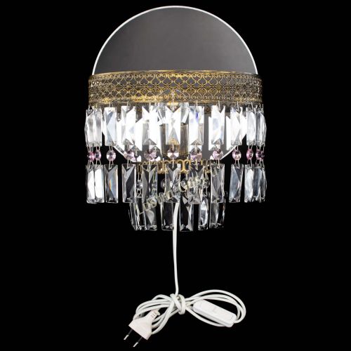 Бра Венеция Пластинка под бронзу Розовая в Саратове Гусь Хрустальный