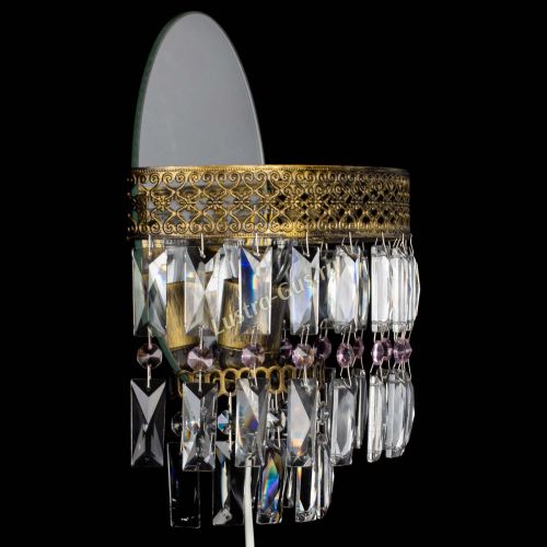 Бра Венеция Пластинка под бронзу Розовая в Саратове Гусь Хрустальный