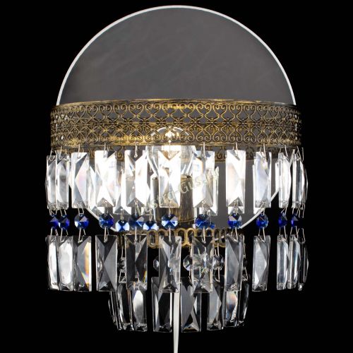 Бра Венеция Пластинка под бронзу Синяя в Саратове Гусь Хрустальный