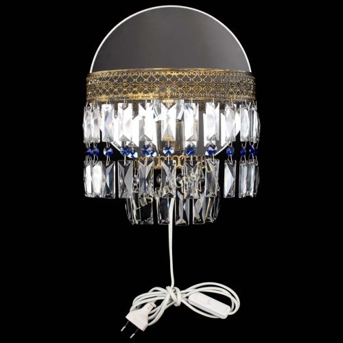 Бра Венеция Пластинка под бронзу Синяя в Саратове Гусь Хрустальный