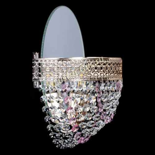 Бра Венеция Сетка розовая в Саратове Гусь Хрустальный