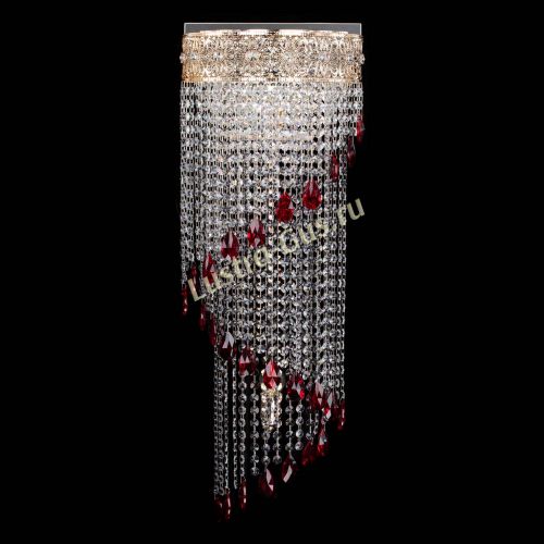 Бра Восток каскад №2 красная в Саратове Гусь Хрустальный