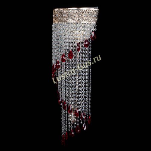 Бра Восток каскад №2 красная в Саратове Гусь Хрустальный