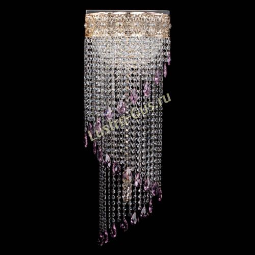 Бра Восток каскад №2 розовая в Саратове Гусь Хрустальный