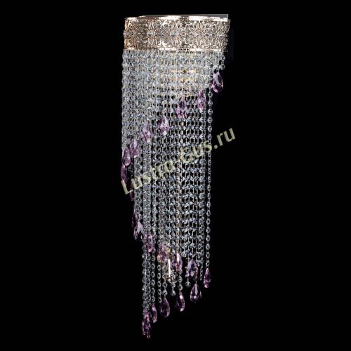 Бра Восток каскад №2 розовая в Саратове Гусь Хрустальный