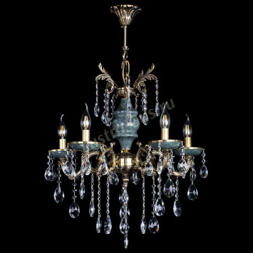 Люстра бронзовая Алфея №5 "Малахит" баден в Саратове Гусь Хрустальный