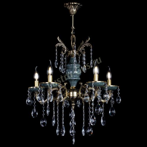 Люстра бронзовая Алфея №5 "Малахит" баден в Саратове Гусь Хрустальный