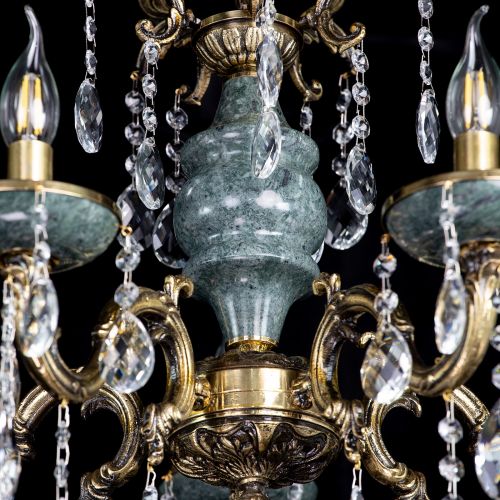 Люстра бронзовая Алфея №5 "Малахит" баден в Саратове Гусь Хрустальный