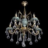 Люстра бронзовая Алфея №5 "Малахит" шар в Саратове