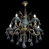 Люстра бронзовая Алфея №5 "Малахит" шар в Саратове