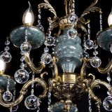 Люстра бронзовая Алфея №5 "Малахит" шар в Саратове