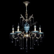 Люстра бронзовая Алфея №5 "Малахит" шар черная