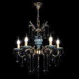 Люстра бронзовая Алфея №5 "Малахит" шар черная в Саратове