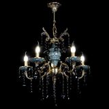 Люстра бронзовая Алфея №5 "Малахит" шар черная в Саратове