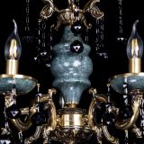 Люстра бронзовая Алфея №5 "Малахит" шар черная в Саратове