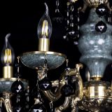 Люстра бронзовая Алфея №5 "Малахит" шар черная в Саратове