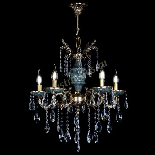 Люстра Алфея №5 "Малахит" журавлик в Саратове Гусь Хрустальный