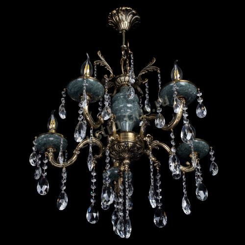 Люстра Алфея №5 "Малахит" журавлик в Саратове Гусь Хрустальный