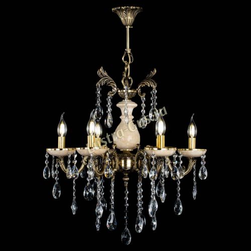 Люстра бронзовая Алфея №6 с камнем шар в Саратове Гусь Хрустальный