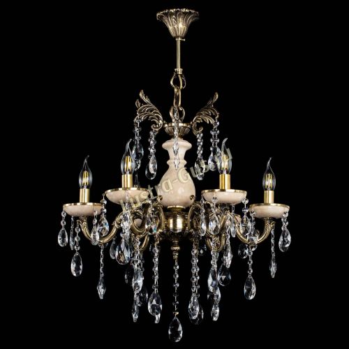 Люстра бронзовая Алфея №6 с камнем шар в Саратове Гусь Хрустальный