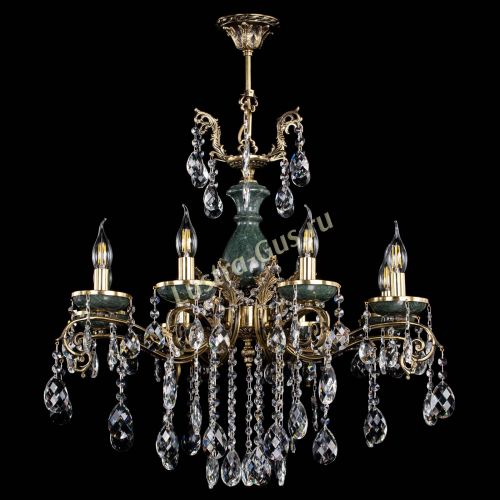 Люстра бронзовая Алфея Малахит №8 баден в Саратове Гусь Хрустальный
