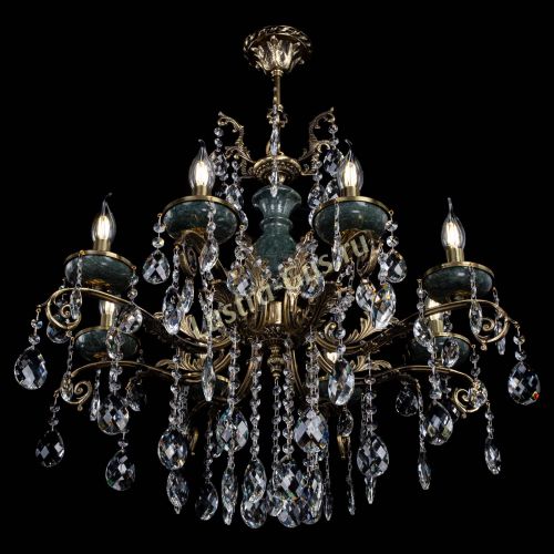 Люстра бронзовая Алфея Малахит №8 баден в Саратове Гусь Хрустальный