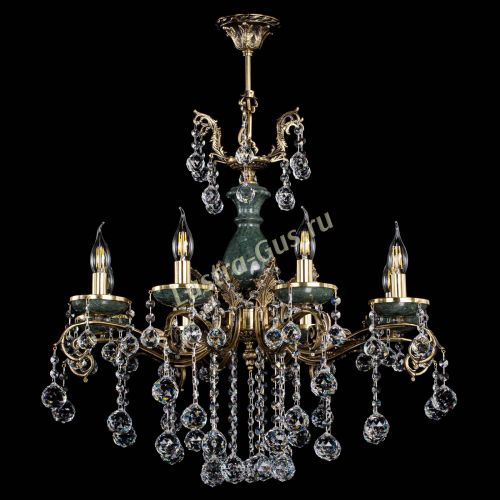 Люстра бронзовая Алфея Малахит №8 шар в Саратове Гусь Хрустальный