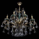 Люстра бронзовая Алфея Малахит №8 шар в Саратове Люстра бронзовая Алфея Малахит №8 шар в Саратове