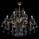 Люстра бронзовая Алфея Малахит №8 шар в Саратове Люстра бронзовая Алфея Малахит №8 шар в Саратове