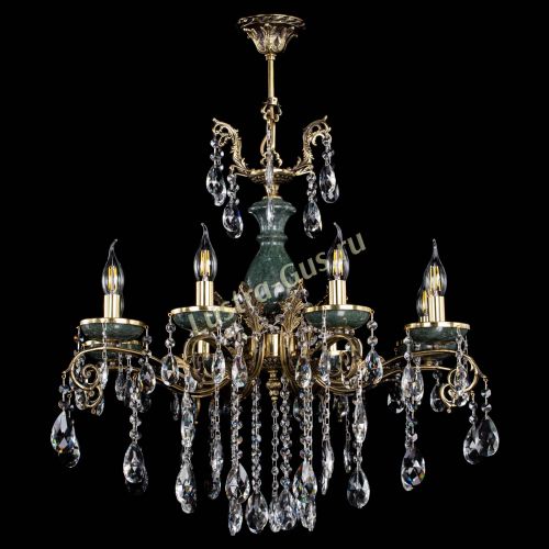 Люстра бронзовая Алфея Малахит №8 журавлик в Саратове Гусь Хрустальный