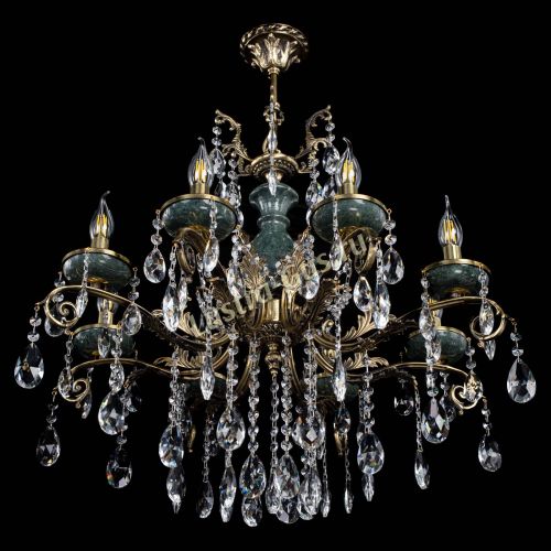 Люстра бронзовая Алфея Малахит №8 журавлик в Саратове Гусь Хрустальный