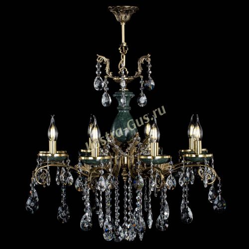 Люстра бронзовая Алфея Малахит №8 звездочка в Саратове Гусь Хрустальный