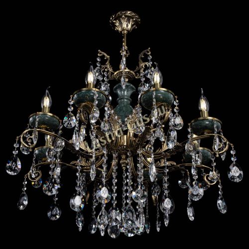 Люстра бронзовая Алфея Малахит №8 звездочка в Саратове Гусь Хрустальный